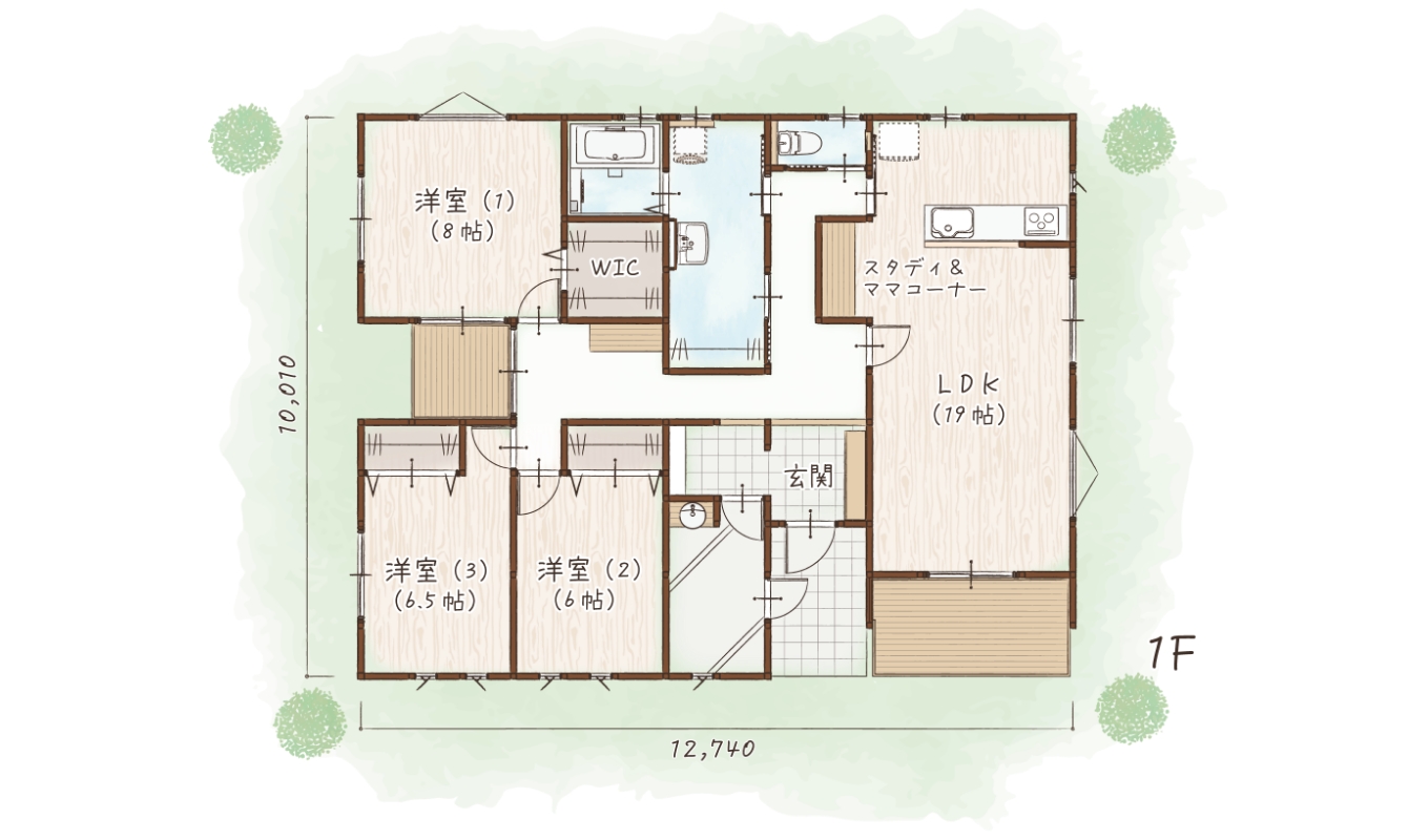 平屋33S7.0a 間取り