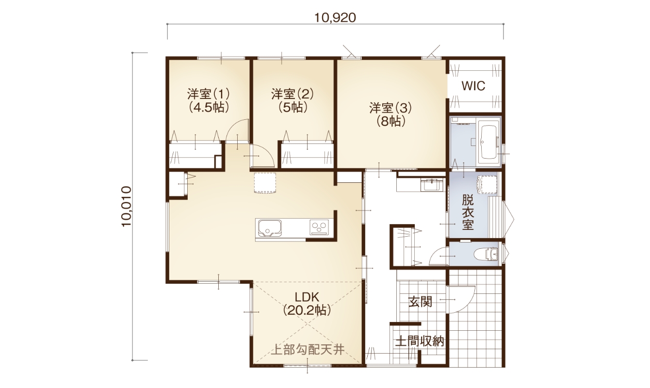 平屋29S6.0b 間取り