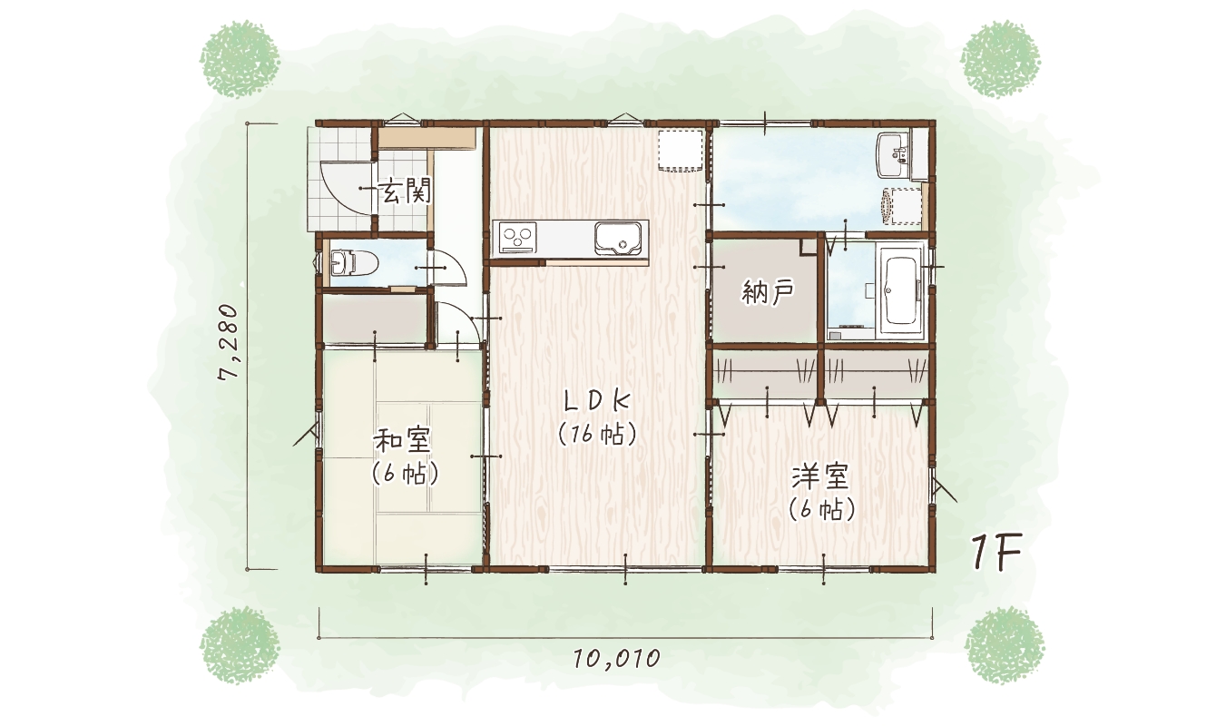 平屋21EW4.0 間取り