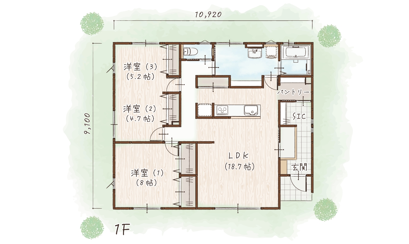 平屋29S6.0a 間取り