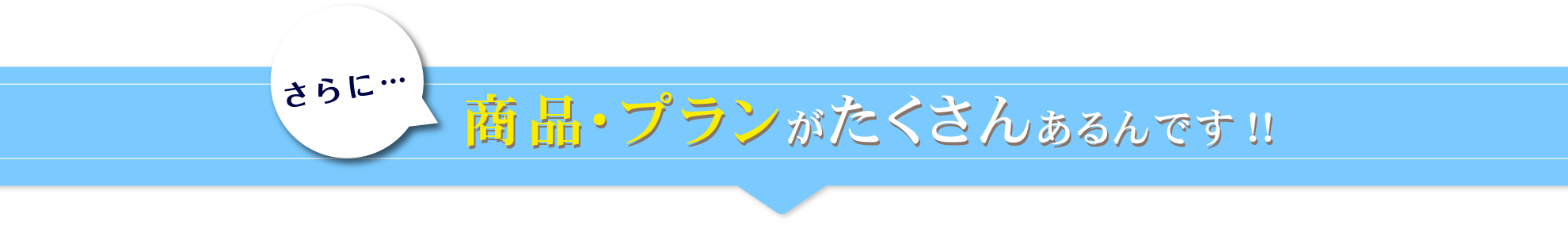 商品・プランがたくさんあるんです!!